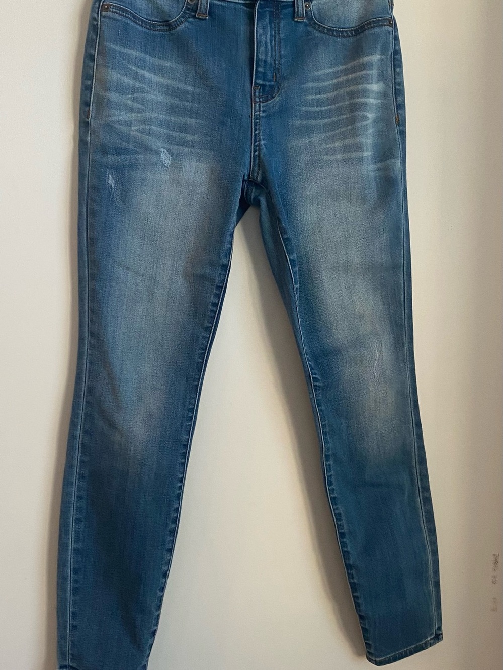 LILA RYAN Women's Faded Blue Skinny Jeans
